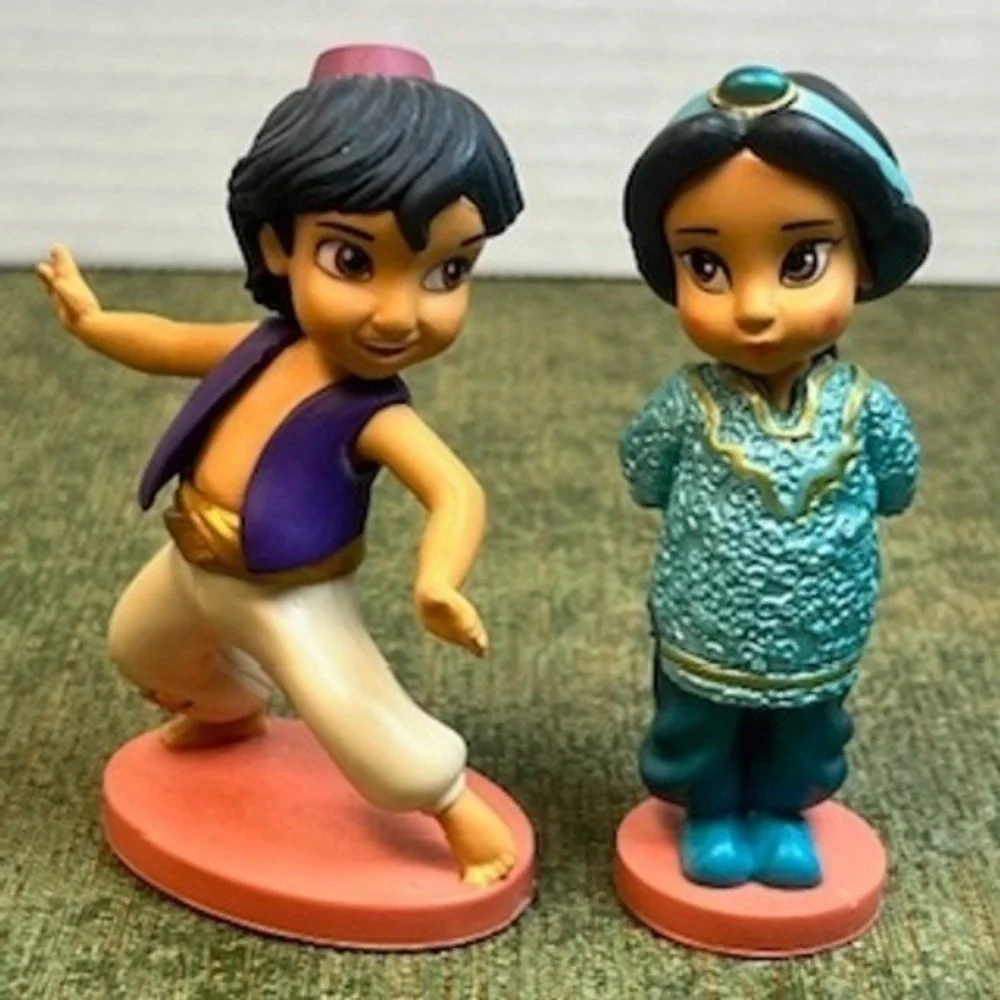 Disney Aladdin and Princess Jasmine PVC Figure Set Cake‎ Topper Collectibles